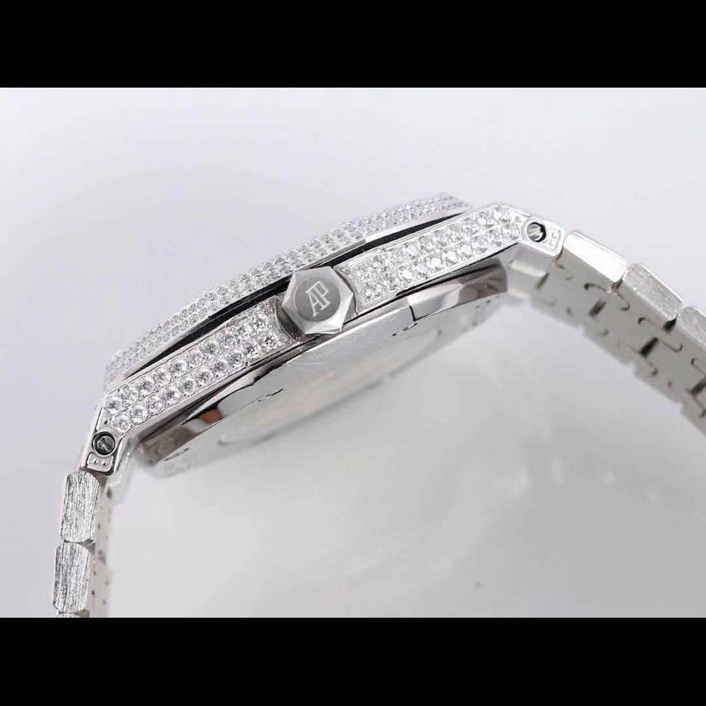 Audemars Piguet Royal Oak 41mm Custom 33ct Diamonds with Arabic dial.
